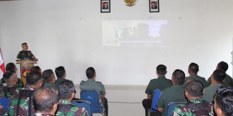 Penekanan Dandim 0736/Batang Kepada Prajurit Jajaran Tentang Bahaya Judi Online