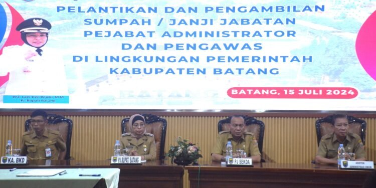 Pj Bupati Batang Minta, Kepada Pejabat Baru Dilantik Bekerjasama Membangun Kabupaten Batang