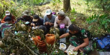 Pekerjaan Anggota Satgas TMMD Lebih Ringan Dengan Alat Bantu Angkong