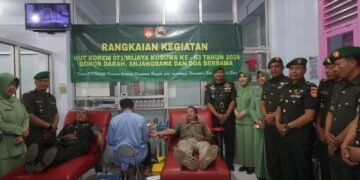 Sambut HUT Korem 071/Wijaya Kusuma, Kodim 0736/Batang Gelar Donor Darah