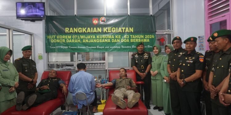 Sambut HUT Korem 071/Wijaya Kusuma, Kodim 0736/Batang Gelar Donor Darah