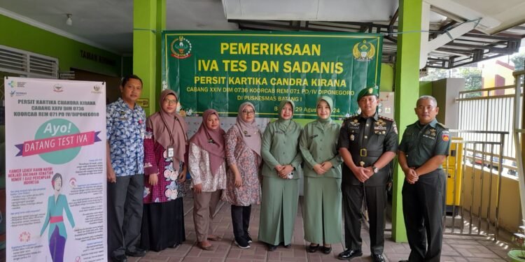Cegah Kanker Serviks, Persit KCK Cabang XXIV Kodim 0736/Batang Lakukan IVA Test