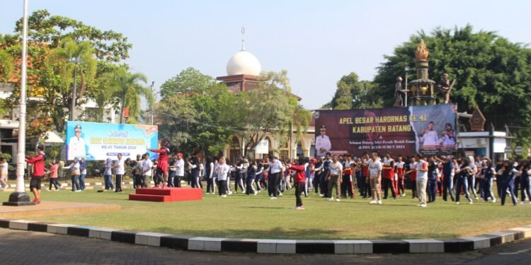 Pemkab Batang Gelar Apel Haornas Ke 41 Ayo Berolah Raga Bersatu Kita Juara
