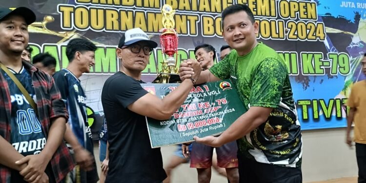 Sukses Gelar Turnamen Voli, Dandim Yakini Potensi Atlet Batang