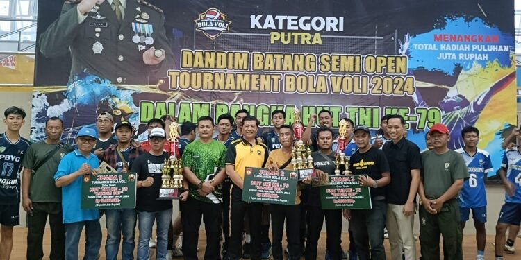 Sukses Gelar Turnamen Voli, Dandim Yakini Potensi Atlet Batang