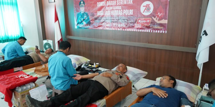 Setetes Darah Sejuta Harapan, Polres Batang Gelar Donor Darah