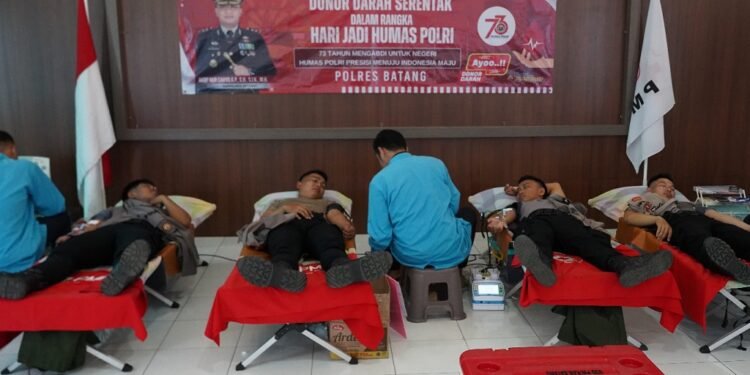 Setetes Darah Sejuta Harapan, Polres Batang Gelar Donor Darah