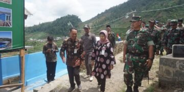 Upacara Penutupan TMMD Pranten Berada Dibawah Lereng Gunung Prau