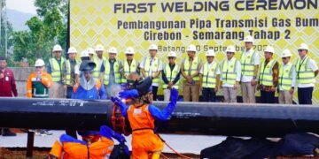 Bahlil Resmikan Pembangunan Transmisi Gas Bumi Cirebon-Semarang Tahap Dua