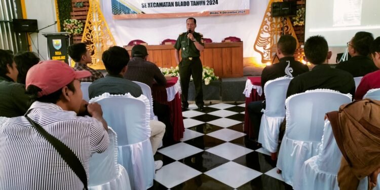 Danramil 09/Blado Sampaikan Pesan Bahaya Judol Dalam Kegiatan  Sosialisasi Peran dan Potensi Karang Taruna