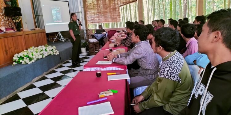 Danramil 09/Blado Sampaikan Pesan Bahaya Judol Dalam Kegiatan  Sosialisasi Peran dan Potensi Karang Taruna
