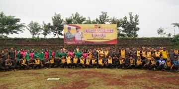 Sinergitas Tanpa Batas: Ratusan Anggota TNI Polri Olahraga Bersama