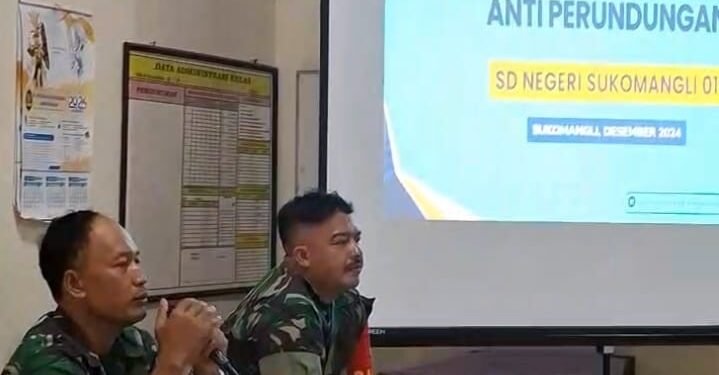 Babinsa Datangi Sekolah Berikan Sosialisasi Anti Bullying di SD Negeri Sukomangli