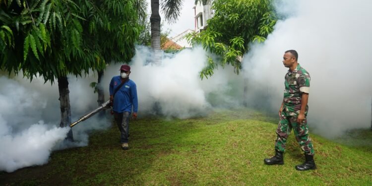 Cegah Demam Berdarah, Kodim 0736/Batang Lakukan Penyemprotan Fogging