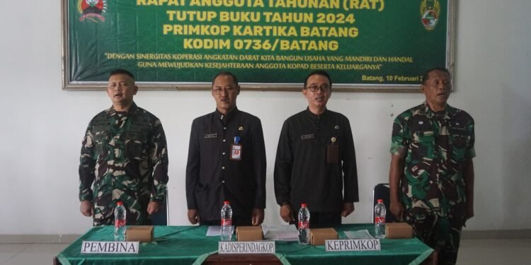 Kodim 0736/Batang Gelar Rapat Anggota Tahunan (RAT) Ke-56 Primer Koperasi Kartika A-10 Batang