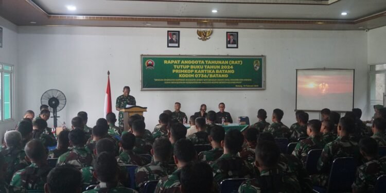 Kodim 0736/Batang Gelar Rapat Anggota Tahunan (RAT) Ke-56 Primer Koperasi Kartika A-10 Batang