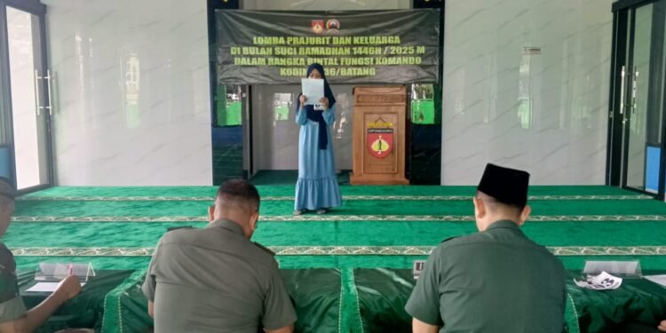 Sambut Bulan Ramadhan Kodim Batang Gelar Lomba Ceramah, Adzan, Baca Al Qur’an dan Hafalan Surat Pendek
