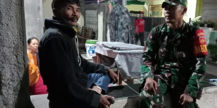 Marak Perang sarung, Babinsa Gringsing Patroli Keliling