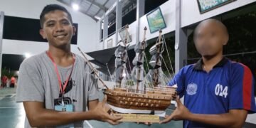 Isi Kegiatan Ramadan, WBP Lapas Batang Buat Kapal Pinisi