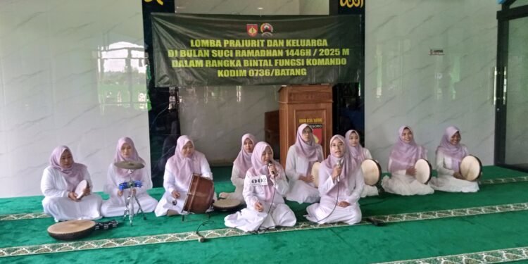Persit KCK Cabang XXIV Kodim 0736/Batang Gelar Lomba Qasidah Rebana