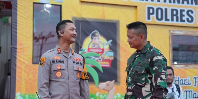 Sinergitas TNI/POLRI, Dandim dan Kapolres Batang Cek Kesiapan Posko Pam Ketupat Candi 2025