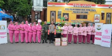 Sinergitas TNI/POLRI, Dandim dan Kapolres Batang Cek Kesiapan Posko Pam Ketupat Candi 2025