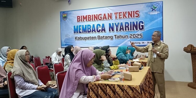 Strategi Membaca Nyaring, Upaya Disperpuska Batang Budayakan Literasi