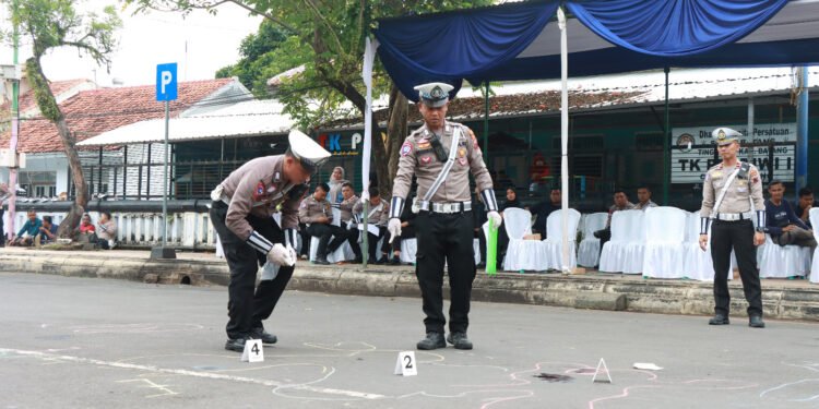 Asah Kemampuan Polantas Olah TPTKP Kecelakaan Digelar di Batang