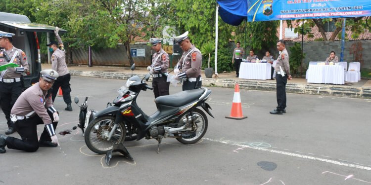 Asah Kemampuan Polantas Olah TPTKP Kecelakaan Digelar di Batang