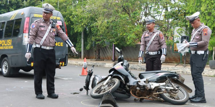 Asah Kemampuan Polantas Olah TPTKP Kecelakaan Digelar di Batang
