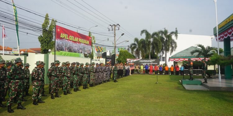 Dandim 0736/Batang Pimpin Apel Gelar Pasukan Siaga Penanggulangan Bencana Alam di Wilayah