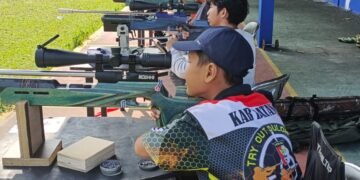 Anggota Kodim 0736/Batang Unjuk Gigi di Ajang Lomba Menembak Pra Porprov XVII/2025