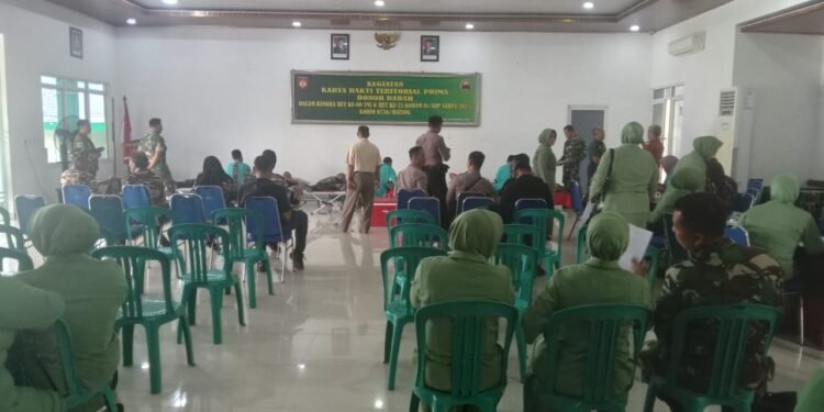 Kodim 0736/Batang Gelar Bakti Sosial Donor Darah