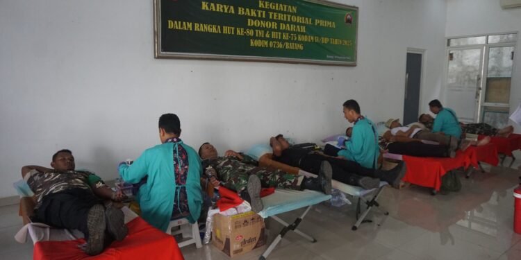 Kodim 0736/Batang Gelar Bakti Sosial Donor Darah