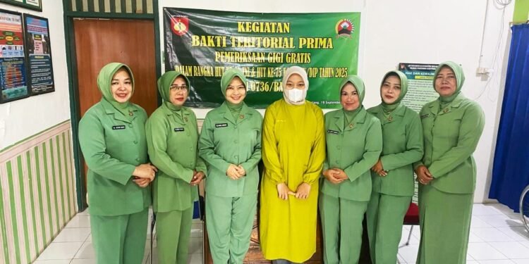 Sambut HUT TNI ke-80 dan Kodam IV/Diponegoro ke-75, Kodim 0736/Batang Gelar Baksos Pemeriksaan Gigi Gratis