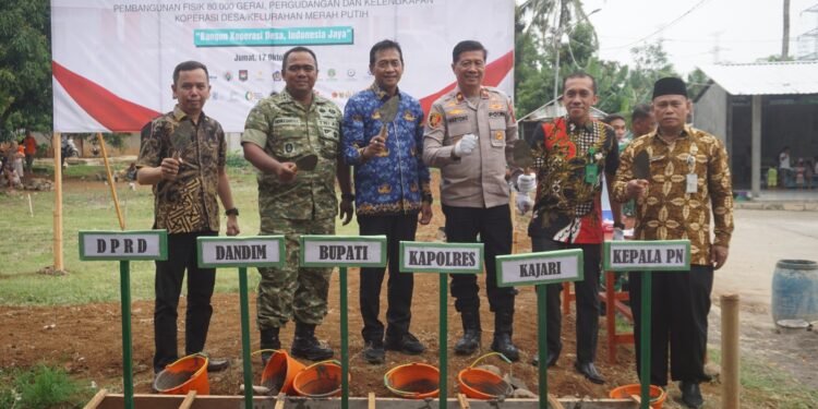 Peletakan Batu Pertama Pembangunan Koperasi Desa Merah Putih, Dandim Pastikan Pembangunan dimulai di Tujuh Titik