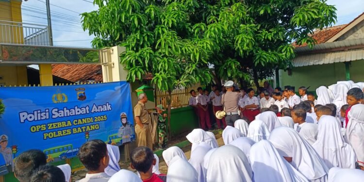 Satlantas Polres Batang Ajak 240 Siswa SD Klidang Wetan Belajar Tertib Lalu Lintas