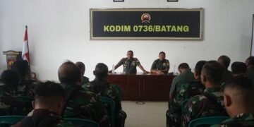 Dandim Batang, Tekankan Kewaspadaan Anggota Saat Musim Penghujan