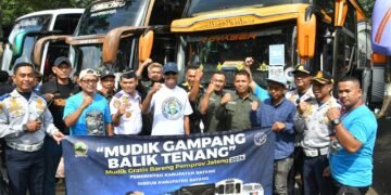 Wakil Bupati Batang Lepas Ratusan Pemudik Batang dari Jakarta