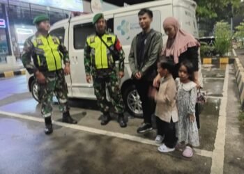 Babinsa Patroli Keamanan di Rest area