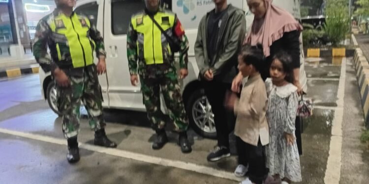 Babinsa Patroli Keamanan di Rest area