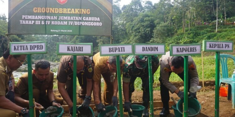 Groundbreaking Pembangunan Jembatan Garuda Tahap III Satuan Kodim 0736/Batang dimulai