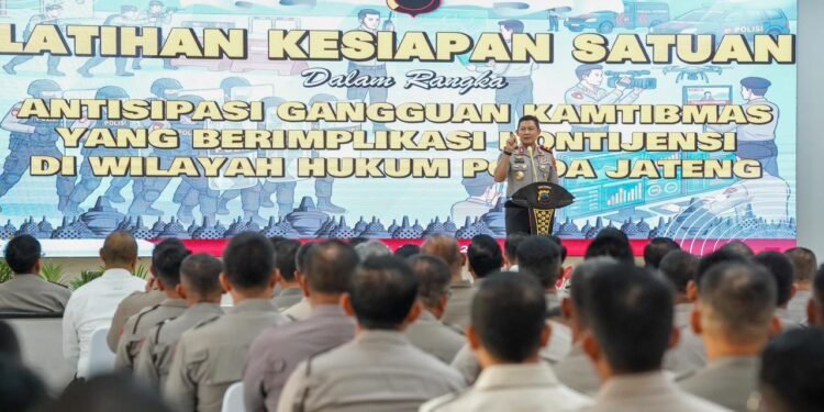 Pastikan Profesional Melayani Buruh Saat Aksi May Day, Polda Jateng Gelar Pelatihan Kesiapan Kontijensi