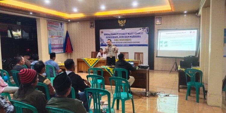 Jaga Kondusivitas Desa Penyangga, Polsek Bandar Sosialisasikan Bahaya Pekat