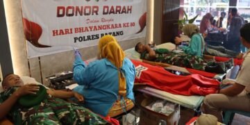 Aksi Kemanusiaan Polres Batang di Hari Bhayangkara ke-80, 103 Pendonor Sumbangkan Darahnya