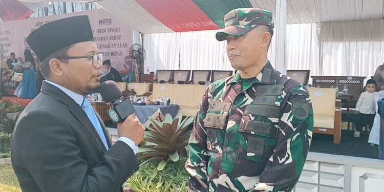 Dandim Hadiri Apel Tahunan Pekan Perkenalan Kutbatul Arsy Pondok Pesantren Modern Tazaka