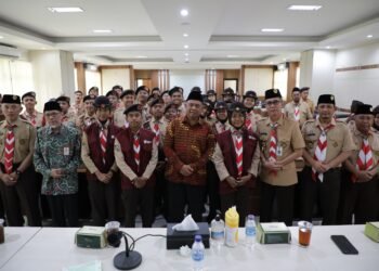 Bawa Nama Baik Sleman di Tingkat Nasional, Bupati Lepas Rombongan Kwarcab ke Jamnas XII Cibubur