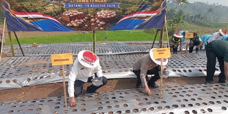 Tak Hanya Jaga Kamtibmas, Polresta Batang Ikut Dorong Swasembada Bawang Putih