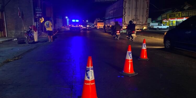 Respons Cepat Polsek Subah Amankan Tumpahan Solar di Jalur Pantura Batang