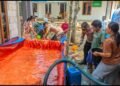 Wujud Kepedulian Polri, Polsek Bandar Salurkan Air Bersih bagi Masyarakat Terdampak Kemarau